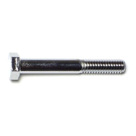 Midwest Fastener Grade 5, 5/16"-18 Hex Head Cap Screw, Chrome Plated Steel, 2-1/4 in L, 10 PK 74091